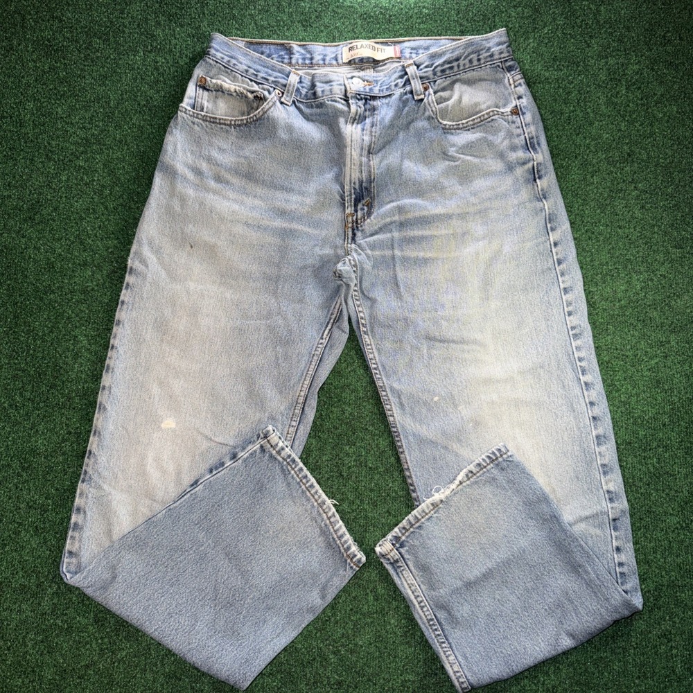 Levi's 550 Relaxed Fit Jeans 36x32 Baggy Tapered Light Wash Denim Y2K Grunge